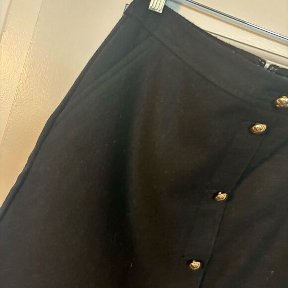 Loft Wool Black Pocket Skirt - Size 8 - Picture 4 of 4